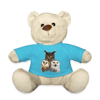 Owls - Teddy Bear - atoll blue - Front