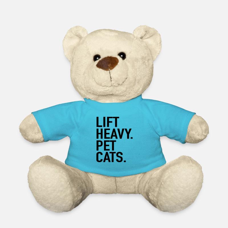 Schwere Katzen Haustiere - Gewichtheber Geschenk - Teddy - Atollblau