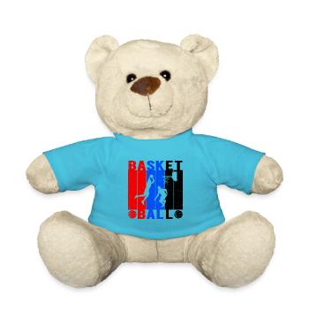 Basketball Players Jump Throw - Teddy Bear - atoll blue - Front