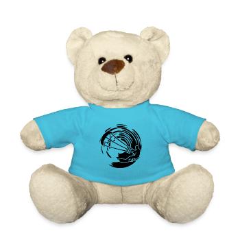Kitesurfing Gift Kiteboarding Kitesurfer Gesche - Teddy Bear - atoll blue - Front
