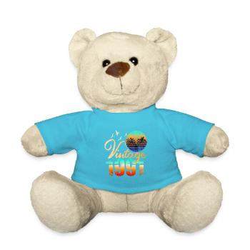 Retro Vintage 1991 - Teddy Bear - atoll blue - Front