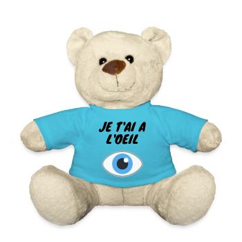 je t ai a l oeil - Nounours - bleu outremer - Devant