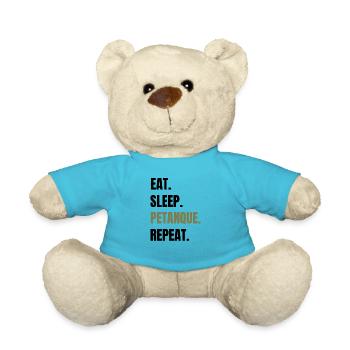 Petanque Boule Gift | Petanque Lovers - Teddy Bear - atoll blue - Front