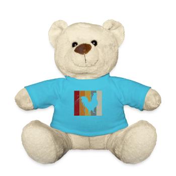 Chicken Chicken Chicken Stable Farm Gift - Teddy Bear - atoll blue - Front