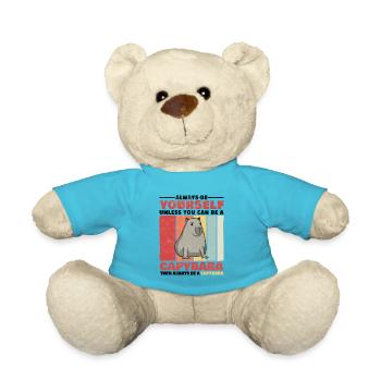 Sei ein Capybara lustiger Wasserschwein Spruch - Teddy - Atollblau - Vorne