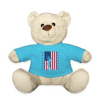 4 juillet, 4 juillet golf, golf américain, USA - Nounours - bleu outremer - Devant
