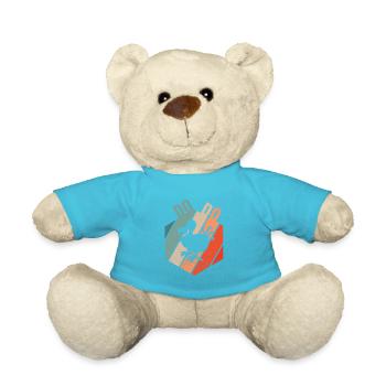 DODO Eiszeit Dinosaurier retro - Teddy - Atollblau - Vorne