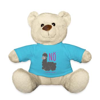 Lama NÖ weil ich es kann - Teddy - Atollblau - Vorne