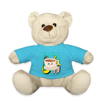 The 90s Japanese Kawaii Coffee - Teddy Bear - atoll blue - Front