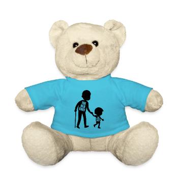The Old Chef The Young Chef Grandpa Grandson Partner Look - Teddy Bear - atoll blue - Front