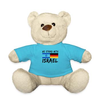 Stand with Israel | Germany Israel Friendship - Teddy Bear - atoll blue - Front
