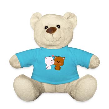 Bear Love - Bear - Best Friends - Partners - Teddy Bear - atoll blue - Front