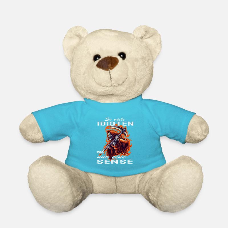 So viele Idioten und nur eine Sense Halloween - Teddy - Atollblau