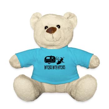 Lustiges Hexen Camping Design Für Halloween - Teddy - Atollblau - Vorne