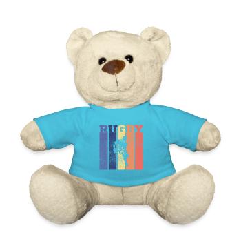 Rugby Bande vintage Cadeau Supporter de Rugby - Nounours - bleu outremer - Devant