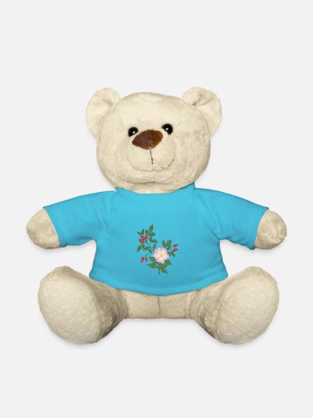 Wildrose und Hagebutten - Teddy - Atollblau
