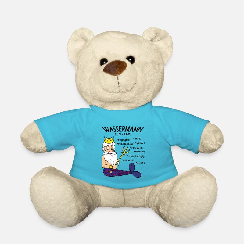 Sternzeichen Wassermann - Teddy - Atollblau