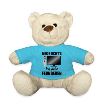 Fernsehen Fernseher TV Kino Filme Spruch Geschenk - Teddy - Atollblau - Vorne