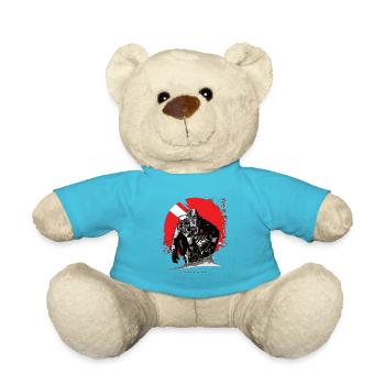 Taucher vor Sonne Japanisch Geschenk - Teddy - Atollblau - Vorne