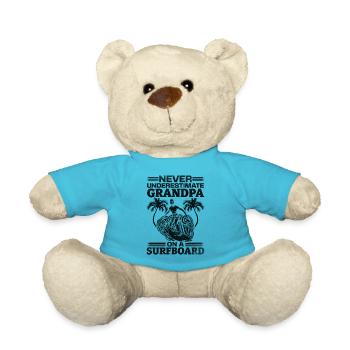 Unterschätze niemals Opa auf einem Surfbrett beim - Teddy - Atollblau - Vorne