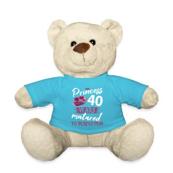 Fille de 40 ans 40 bday Princesse 40 anniversaire - Nounours - bleu outremer - Devant