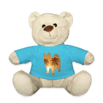 Summer beach - Pomsky - Teddy Bear - atoll blue - Front