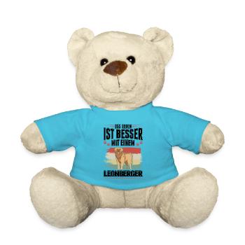 Das Leben ist besser mit einem Leonberger - Teddy - Atollblau - Vorne