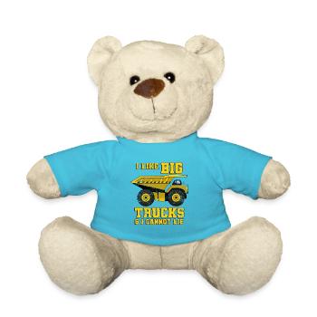 Bagger Baustelle Bauarbeiter Bau Lüge I Geschenk - Teddy - Atollblau - Vorne