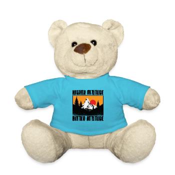Higher Altitude Better Attitude Mountain Hiking - Teddy Bear - atoll blue - Front