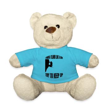 Climbing Mrs. Bouldering Mountaineering Girls Hiking - Teddy Bear - atoll blue - Front