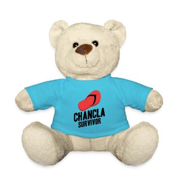 Chancla Survivor Spanish Mexican La - Teddy Bear - atoll blue - Front