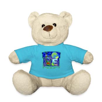 Love World Earth Day Chemise environnementale, cadeau - Nounours - bleu outremer - Devant