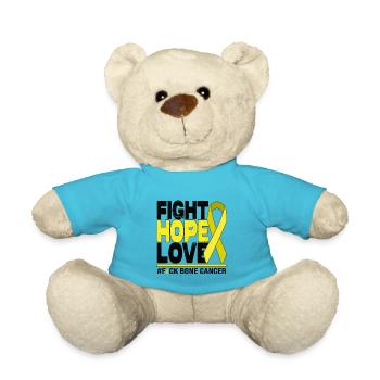 Fight Hope Love - F*** Bone Cancer - Teddy Bear - atoll blue - Front