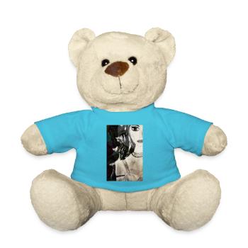 Woman with 3 necklaces - Nounours - bleu outremer - Devant