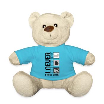 Chemise matelassée, je ne couds jamais seule j’ai des chats, - Nounours - bleu outremer - Devant