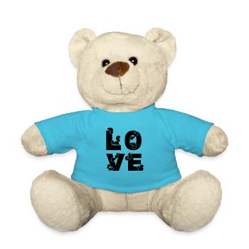 LOVE Squirrel Cute Squirrel Lover - Teddy Bear - atoll blue - Front