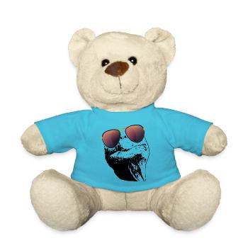 Turtle Sunglasses Turtles black white - Teddy Bear - atoll blue - Front