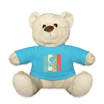 Retro Look MTB Design for Bike Lovers - Teddy Bear - atoll blue - Front