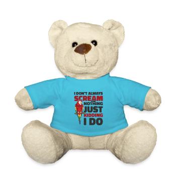 Macaw Parrot Bird Macaw Lover Tropical Zoo Animal - Teddy Bear - atoll blue - Front