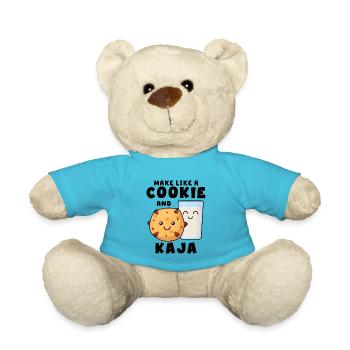 La langue coréenne fait des blagues comme un cookie et - Nounours - bleu outremer - Devant