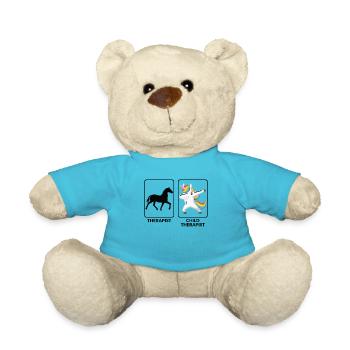 Funny children's therapist - Teddy Bear - atoll blue - Front