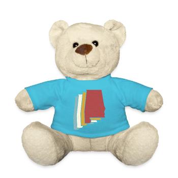 US-Bundesstaat - Vintage Karte Alabama - Teddy - Atollblau - Vorne