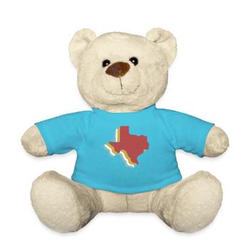 US-Bundesstaat - Vintage Karte Texas - Teddy - Atollblau - Vorne