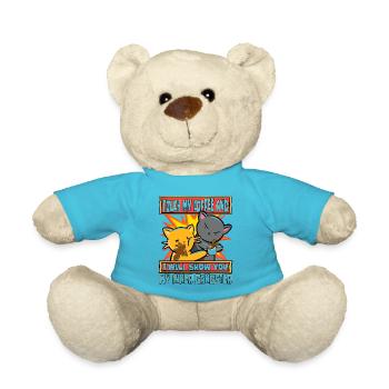 Coffee drinker saying coffee lover coffee - Teddy Bear - atoll blue - Front