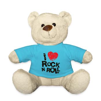 J’ADORE LE ROCK N ROLL. - Nounours - bleu outremer - Devant