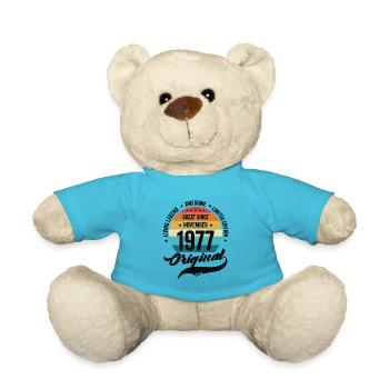 Rétro 45 ans Novembre 1977 Anniversaire Vintage - Nounours - bleu outremer - Devant