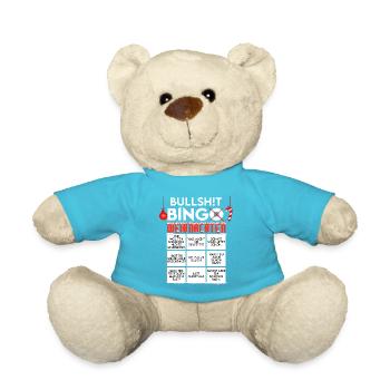 Weihnachten BINGO BULLSHIT - Teddy - Atollblau - Vorne