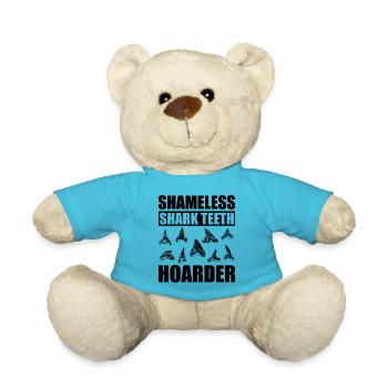 fossilized shark teeth - Teddy Bear - atoll blue - Front