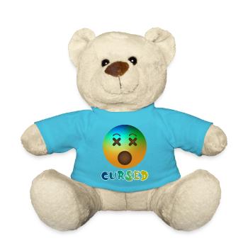 Cursed Emoji Shirt - Teddy Bear - atoll blue - Front