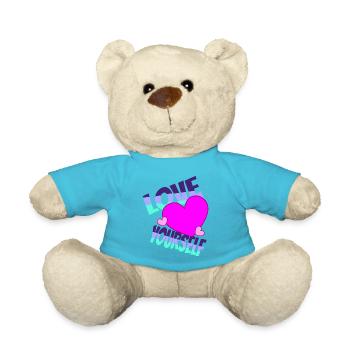 Love yourself - Teddy - Atollblau - Vorne